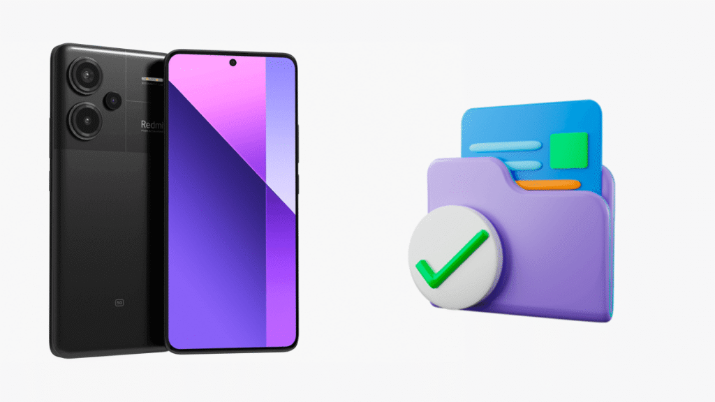 Celular barato em 2025 ao lado de ícone de pasta com arquivos, representando a importância do armazenamento interno e suporte a microSD para apps, fotos e vídeos.